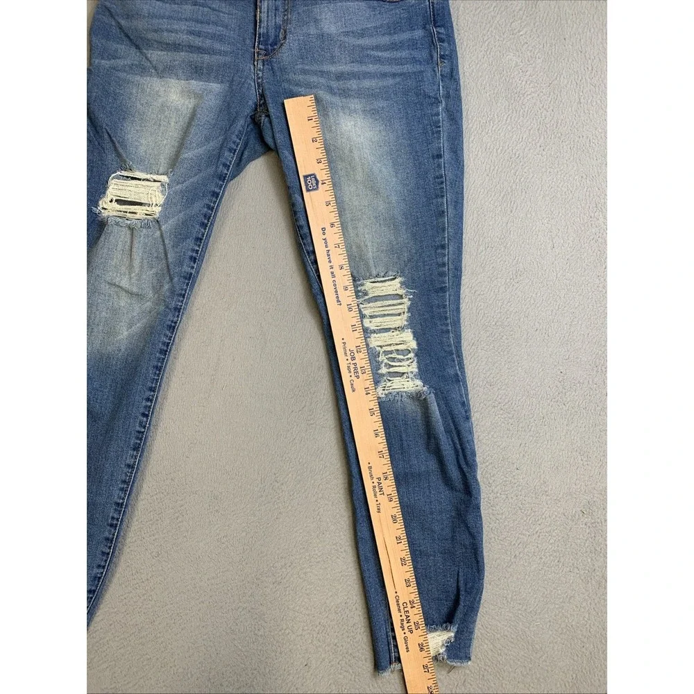 Catherine Malandrino Jeans Women's Size 6 Blue‎ Denim Pants Distressed Knees